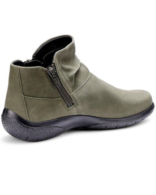 Hotter Green Murmur Wide Fit Ankle Boots