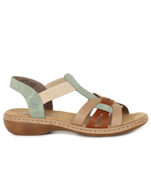 Rieker Metallic Globe Sandals