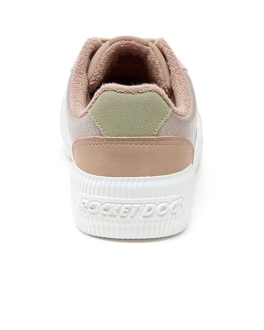 Rocket Dog Pink Cheery Blocked Trainers