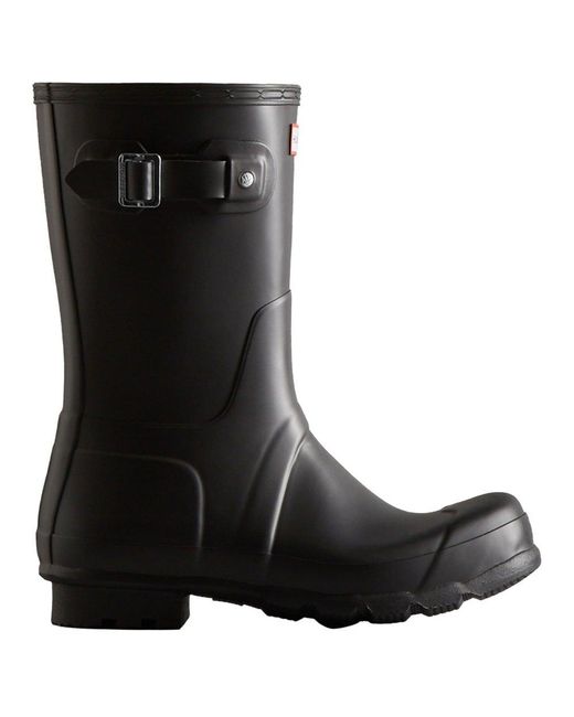 Hunter Black Original Short Wellingtons for men