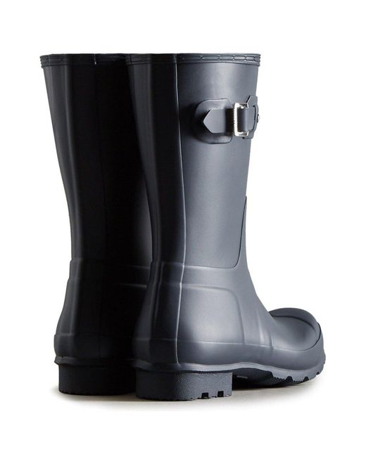 Hunter Blue Original Short Wellingtons Size: 7 for men
