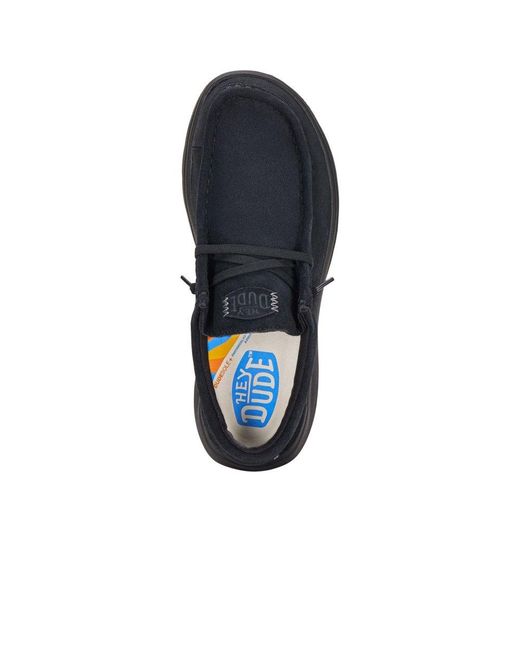 HeyDude Blue Wally Comf Suede Slip On Shoes for men