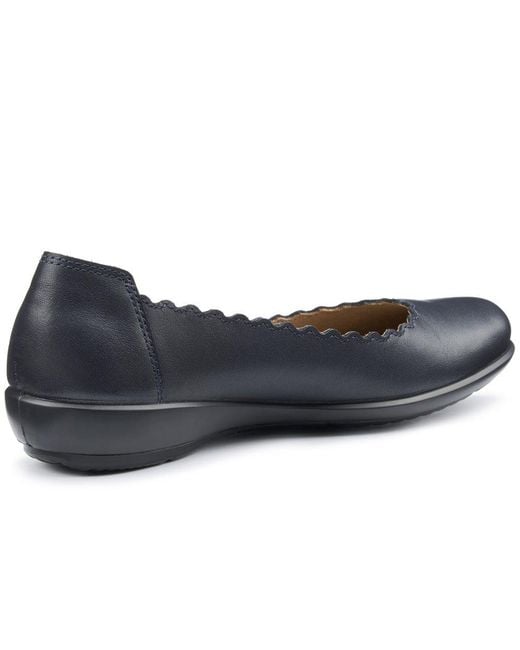 Hotter Blue Eider Wide Ballet Pumps