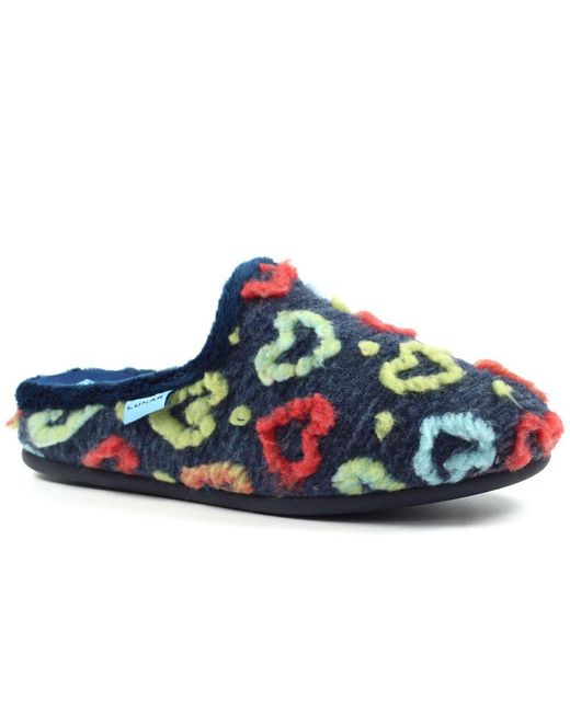 Lunar (GRS) Blue Valentine Mule Slippers
