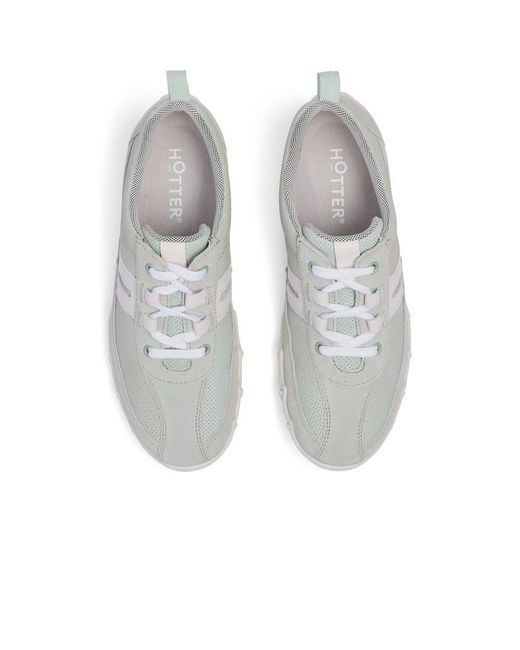 Hotter Gray Leanne Ii Wide Trainers