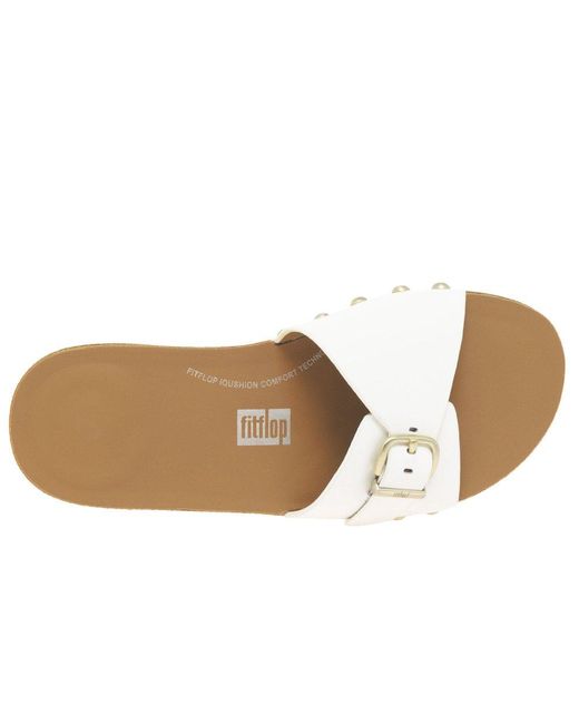 Fitflop White Fitflop Iqushion Adjustable Buckle Sandals