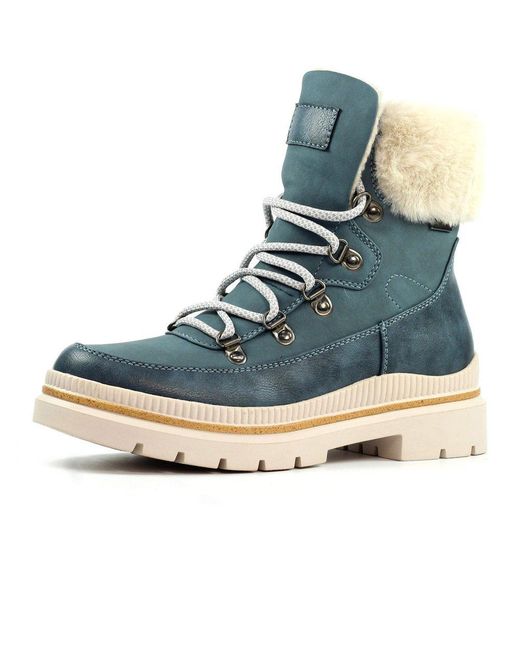 Lunar Blue Evelyn Ankle Boots