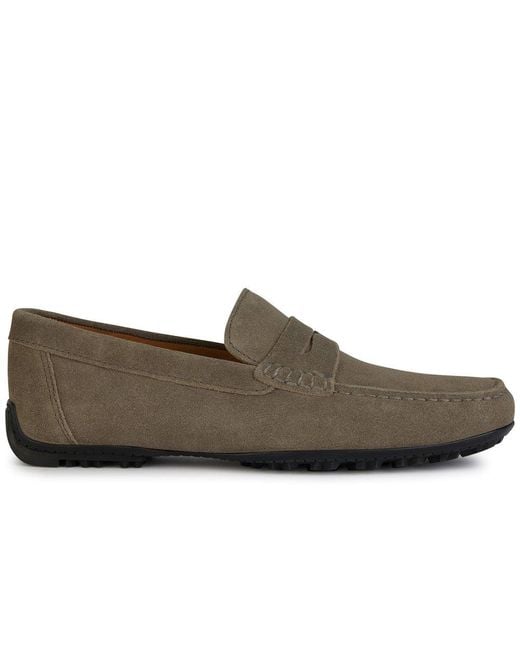 Geox Brown U Kosmopolis + Grip Moccasins for men