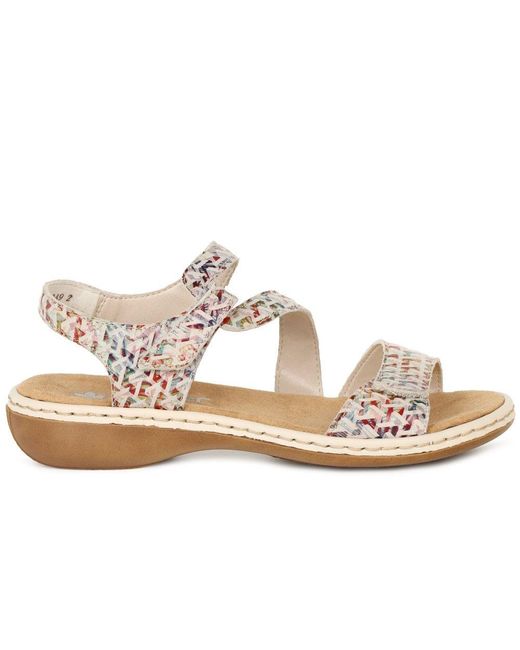 Rieker Metallic Sphere Riptape Sandals