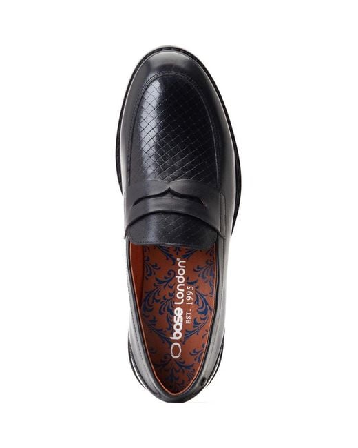 Base London Blue Sid Penny Loafers for men