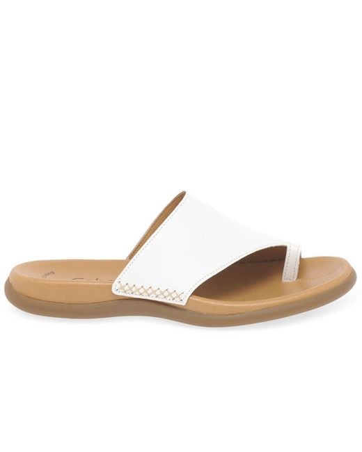 Gabor White Lanzarote Sandals