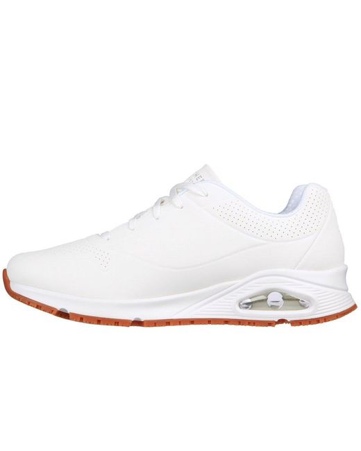 Skechers White Relaxed Fit: Uno Sr Sutal Trainers for men