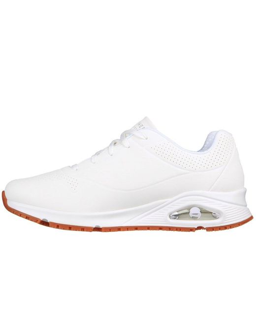 Skechers White Relaxed Fit: Uno Sr Sutal Trainers for men