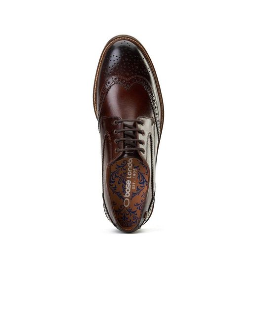 Base London Brown York Brogues for men