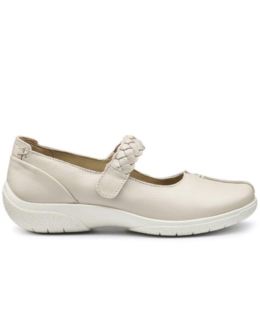 Hotter White Shake Ii Wide Fit Mary Jane Shoes