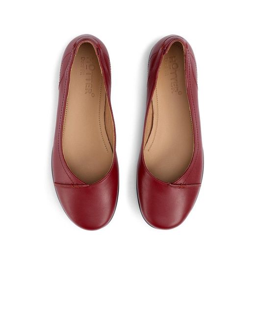 Hotter Red Robyn Ii Wide Fit Pumps