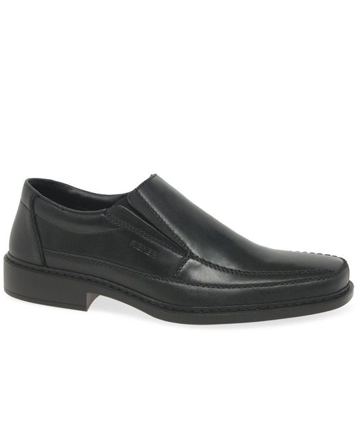 Rieker Black Earls Formal Loafers for men