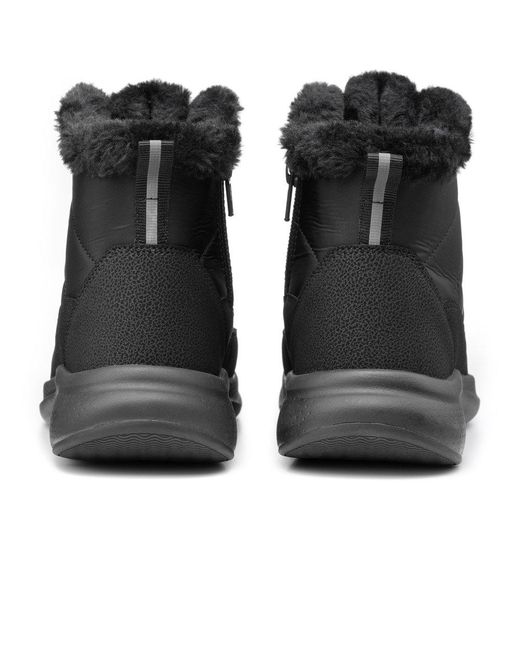 Hotter Black Roam Wr Winter Boots