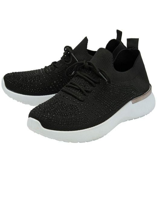 Lotus Black Robuck Trainers