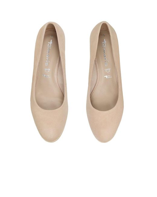 Tamaris Natural Peony Wedge Espadrilles