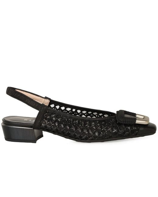 Hispanitas Black Azucena Low Heeled Slingbacks