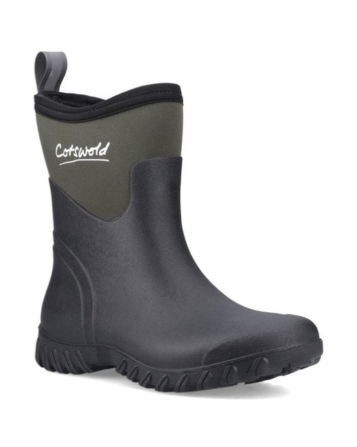 Cotswold Black Winfield Short Wellingtons