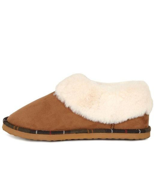 Barbour Brown Eloise Bootie Slippers
