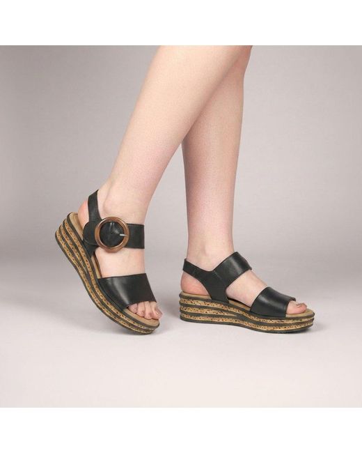 Gabor Black Andre Sandals