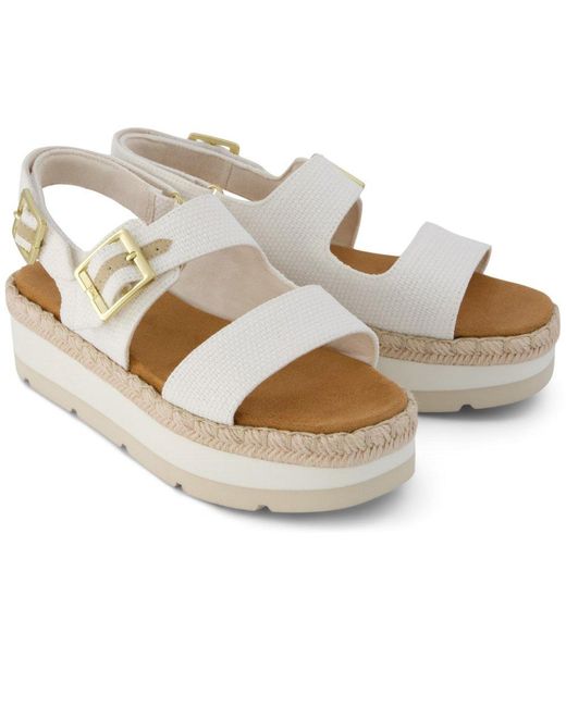 TOMS Metallic Giana Flatform Sandals