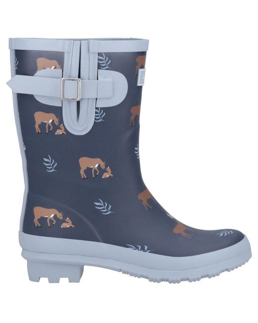 Cotswold Blue Woodland Mid Wellingtons