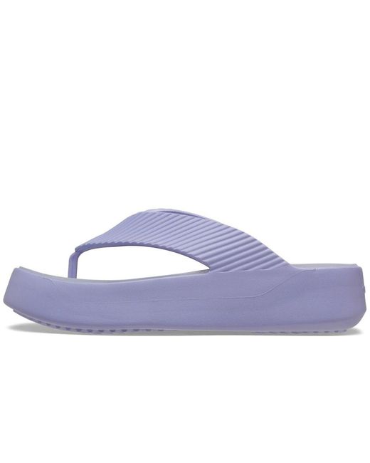 CROCSTM Blue Getaway Platform Flip Toe Post Sandals