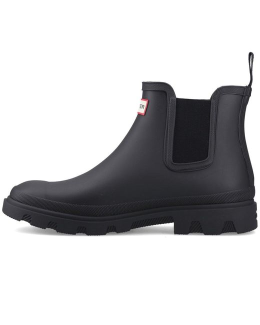 Hunter Blue Downpour Chelsea Wellingtons for men