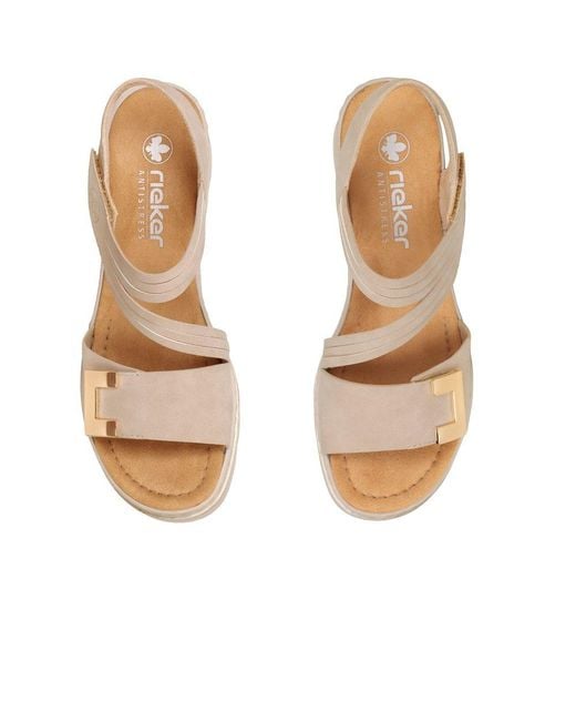 Rieker Metallic Haiti Wedge Heel Sandals