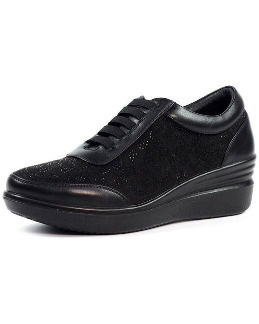 Lunar (GRS) Black Muriel Wedge Trainers