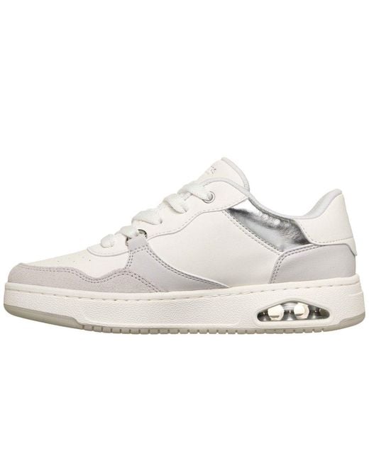 Skechers White Uno Ctl Subtle Shimmer Trainers