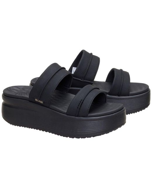 HeyDude Black Austin Slide Calssic Wedge Sandals
