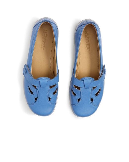 Hotter Blue Nirvana T-Bar Casual Shoes
