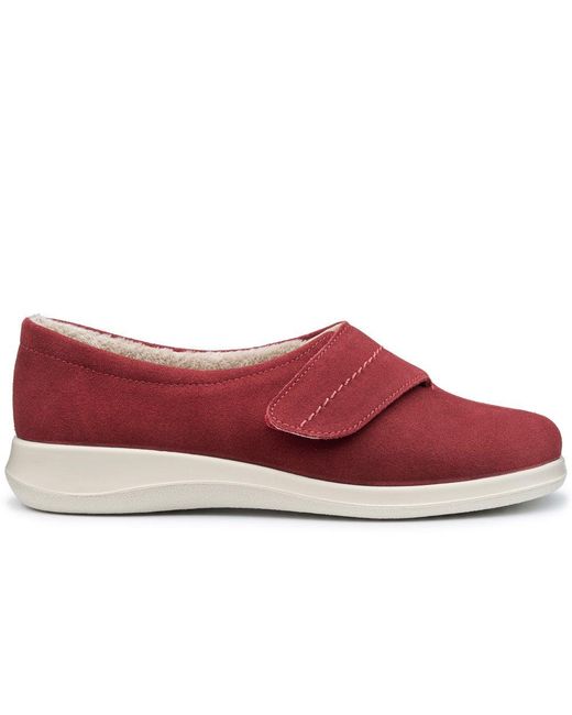 Hotter Red Wrap Slippers
