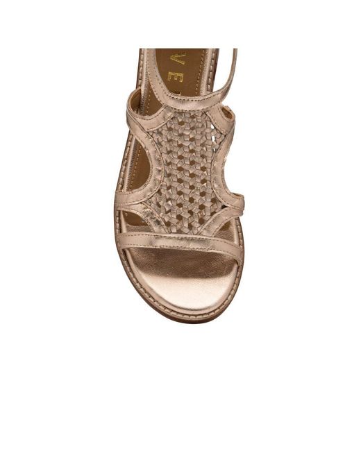 Ravel Metallic Cardwell Low Heeled Sandals