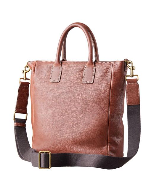 Lakeland Leather Red Torver Leather Crossbody Tote Bag