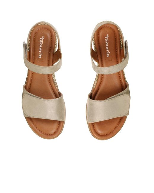 Tamaris Brown Iris Low Wedge Sandals