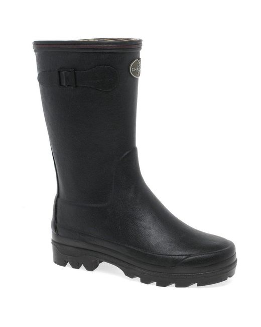 Le Chameau Black Giverny Botillon Wellington Boots (Noir)