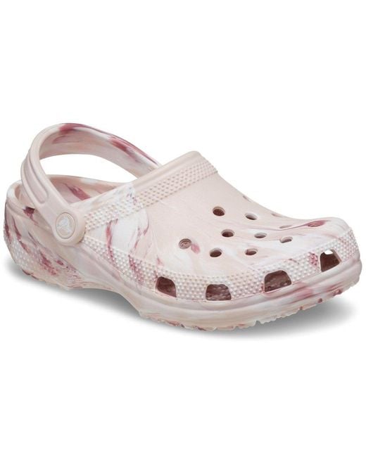 CROCSTM Pink Classic Marbled Clogs