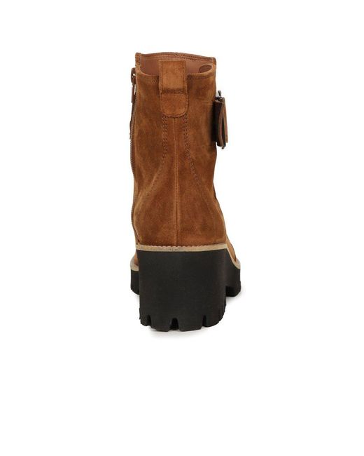 Paul Green Brown Mia Ankle Boots