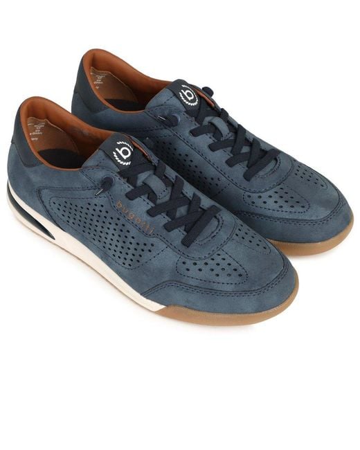 Bugatti Blue Treble Trainers for men