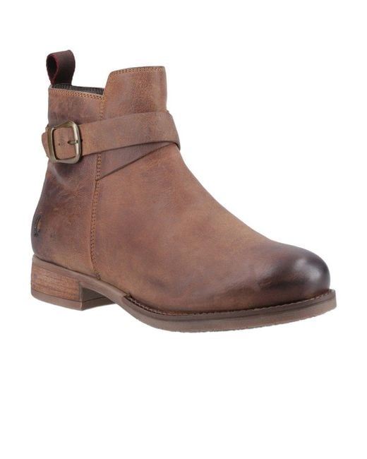 Hush Puppies Brown Elise Buckle Boots