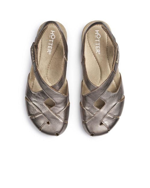 Hotter Metallic Catskill Ii Wide Fit Sandals
