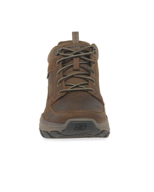 Skechers Brown Respected Boswell Walking Boots Colour: Cdb for men