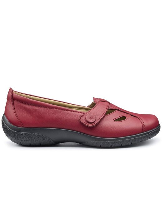 Hotter Red Nirvana T-Bar Casual Shoes
