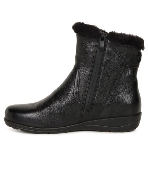 Caprice Black Vivian Ankle Boots
